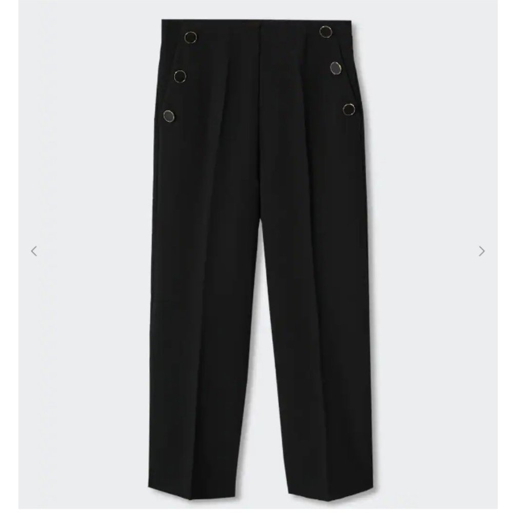 Mango Cropped Button Pants 1XL - NWT - Picture 4 of 10